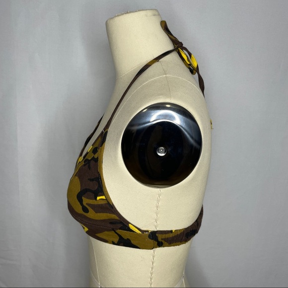 36points Yellow brown and black camo cute bralette - Picture 3 of 4